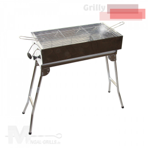 Mangal Grill GRILLY - Holzkohlegrill aus Edelstahl - Klappgrill