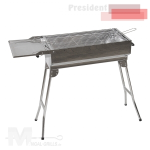 Mangal Grill PRESIDENT - Holzkohlegrill aus Edelstahl - Klappgrill